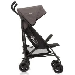 Graco Travelite Buggy Black & Grey Stufenlos Verstellbare Rückenlehne -Zwergen Mobil 6bf999bgreu graco emea travelite blackgrey profile