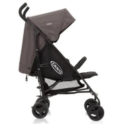 Graco Travelite Buggy Black & Grey Stufenlos Verstellbare Rückenlehne -Zwergen Mobil 6bf999bgreu graco emea travelite blackgrey recline profile
