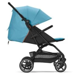 CYBEX Eezy S+2 Buggy Beach Blue Gestell In Black | Mit All-Terrain Rädern -Zwergen Mobil cyb 22 int excl us y270 eezys 2 blk bebl lieflat