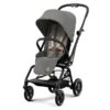CYBEX Eezy S Twist+2 Buggy Lava Grey Gestell Black | Mit All-Terrain Rädern -Zwergen Mobil cyb 22 int y045 eezystwist 2 blk lagr