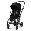 CYBEX Eezy S Twist+2 Buggy Moon Black Gestell Black | Mit All-Terrain Rädern -Zwergen Mobil cyb 22 int y045 eezystwist 2 blk moob