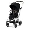CYBEX Eezy S Twist+2 Buggy Moon Black Gestell Silver | Mit All-Terrain Rädern -Zwergen Mobil cyb 22 int y045 eezystwist 2 slv moob