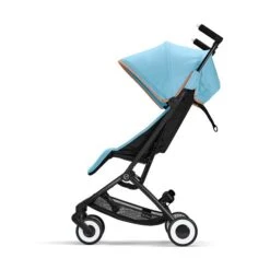 CYBEX Libelle Buggy Beach Blue Gestell Black | Einfach Faltbar -Zwergen Mobil cyb 22 int y090 libelle blk bebl