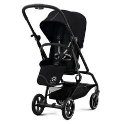 CYBEX Eezy S Twist+2 Buggy Moon Black Gestell Black | Mit All-Terrain Rädern -Zwergen Mobil cyb 22 int y225 eezystwist 2 blk moob rwf