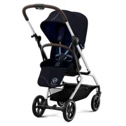 CYBEX Eezy S Twist+2 Buggy Ocean Blue Gestell Silver | Mit All-Terrain Rädern -Zwergen Mobil cyb 22 int y225 eezystwist 2 slv ocbl rwf