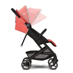 CYBEX Beezy Buggy Hibiscus Red - Gestell Black -Zwergen Mobil cyb 22 int y270 beezy blk hibr canopy steps