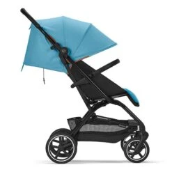 CYBEX Eezy S+2 Buggy Beach Blue Gestell In Black | Mit All-Terrain Rädern -Zwergen Mobil cyb 22 int y270 eezys 2 blk bebl
