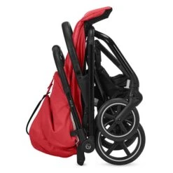 CYBEX Eezy S+2 Buggy Hibiscus Red Gestell In Black | Mit All-Terrain Rädern -Zwergen Mobil cyb 22 int y270 eezys 2 blk hibr fold self standing