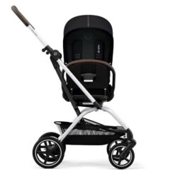 CYBEX Eezy S Twist+2 Buggy Moon Black Gestell Silver | Mit All-Terrain Rädern -Zwergen Mobil cyb 22 int y270 eezystwist 2 slv moob rotation