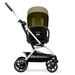 CYBEX Eezy S Twist+2 Buggy Nature Green Gestell Silver | Mit All-Terrain Rädern -Zwergen Mobil cyb 22 int y270 eezystwist 2 slv nagr rotation