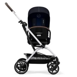 CYBEX Eezy S Twist+2 Buggy Ocean Blue Gestell Silver | Mit All-Terrain Rädern -Zwergen Mobil cyb 22 int y270 eezystwist 2 slv ocbl rotation