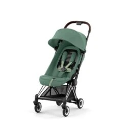 CYBEX Coya Chrome Dark Brown Leaf Green -Zwergen Mobil cyb 23 int y045 coya legr chbr withoutinlay