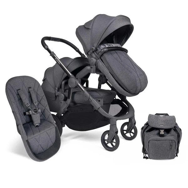 ICandy Orange Double Combo Dark Slate Marl Phantom Geschwisterkinderwagen | Inkl. Praktischem Zubehör 3 ICandy Orange Double Combo Dark Slate Marl Phantom Geschwisterkinderwagen | Inkl. Praktischem Zubehör