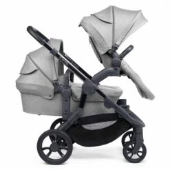 ICandy Orange Double Combo Light Slate Marl Geschwisterkinderwagen | Inkl. Praktischem Zubehör -Zwergen Mobil icandy orange light slate profile double cc risers wf su elv pf