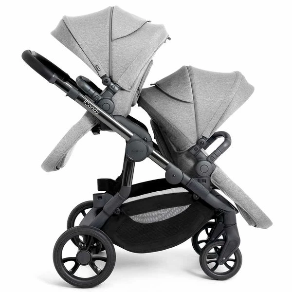 ICandy Orange Double Combo Light Slate Marl Geschwisterkinderwagen | Inkl. Praktischem Zubehör – Bild 3