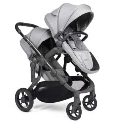 ICandy Orange Double Combo Light Slate Marl Geschwisterkinderwagen | Inkl. Praktischem Zubehör -Zwergen Mobil icandy orange light slate twin 3 4 su wf extenders su elv wf