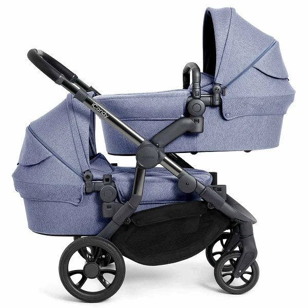 ICandy Orange Twin Combo Mist Blue Marl Phantom Zwillingskinderwagen | Inkl. Praktischem Zubehör 4 ICandy Orange Twin Combo Mist Blue Marl Phantom Zwillingskinderwagen | Inkl. Praktischem Zubehör – Bild 2
