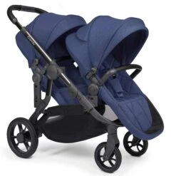 ICandy Orange Double Combo Royal Blue Marl Geschwisterkinderwagen | Inkl. Praktischem Zubehör -Zwergen Mobil icandy orange royal blue twin 3 4 su su wf tandem wf