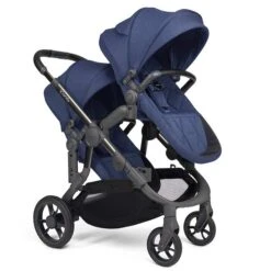 ICandy Orange Double Combo Royal Blue Marl Geschwisterkinderwagen | Inkl. Praktischem Zubehör -Zwergen Mobil icandy orange royal blue twin 3 4 su wf extenders su elv wf