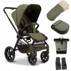Moon Sport Sportwagen Moss Green Melange Zubehör Bundle