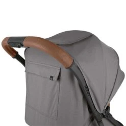 UPPAbaby Minu V2 Buggy Greyson Charcoal Melange -Zwergen Mobil minu22 gry leatherdetail 6109x4866 4295ada