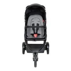 Phil&teds Dot Buggy Inklusive Sitzauflage Charcoal -Zwergen Mobil phil teds dot buggy in charcoal grey colour front view 1