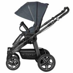 Hartan Rock It GTR Kinderwagen Bluestone (908) Mit Handbremse -Zwergen Mobil rock it 1200 178 908 gtr spowa ansicht seite mit ausgeklappter sonnenblende