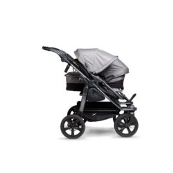 Tfk Trio Kombi Kinderwagen Grau Drillingswagen Mit Luftkammerreifen -Zwergen Mobil rs1121 t t1 ke 315 2 scr gr