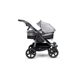 Tfk Trio Kombi Kinderwagen Grau Drillingswagen Mit Luftkammerreifen -Zwergen Mobil rs1122 t t1 ke 315 3 scr gr