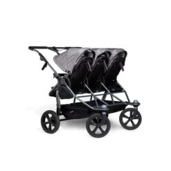 Tfk Trio Kombi Kinderwagen Grau Drillingswagen Mit Luftkammerreifen -Zwergen Mobil rs1129 t t1 ke 315 10 scr gr