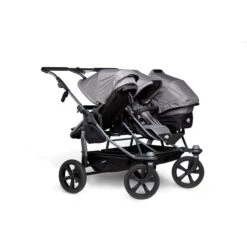 Tfk Trio Kombi Kinderwagen Grau Drillingswagen Mit Luftkammerreifen -Zwergen Mobil rs1131 t t1 ke 315 12 scr gr