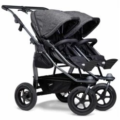 Tfk Duo Kombi Kinderwagen Premium Anthrazit Zwillingswagen Mit Luftrad-Set -Zwergen Mobil rs3997 d1 k 411 air w 2sz 0073 scr 1