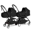 BABYZEN™ YOYO² Zwillingskinderwagen Black Gestell Black -Zwergen Mobil yoyo connect yoyo 2 3 4 twin bassinet black frame black web