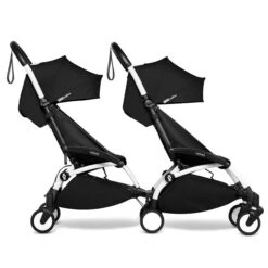 BABYZEN™ YOYO² Doppelbuggy Black Gestell White -Zwergen Mobil yoyo connect yoyo 2 profile twin 6 white frame black web