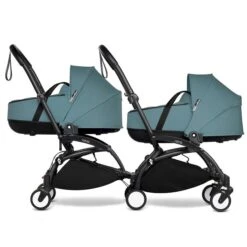 BABYZEN™ YOYO² Zwillingskinderwagen Aqua Gestell Black 5 BABYZEN™ YOYO² Zwillingskinderwagen Aqua Gestell Black -Zwergen Mobil yoyo connect yoyo 2 profile twin bassinet black frame aqua web