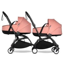BABYZEN™ YOYO² Zwillingskinderwagen Ginger Gestell Black -Zwergen Mobil yoyo connect yoyo 2 profile twin bassinet black frame ginger web