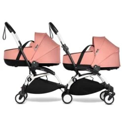 BABYZEN™ YOYO² Zwillingskinderwagen Ginger Gestell White -Zwergen Mobil yoyo connect yoyo 2 profile twin bassinet white frame ginger web